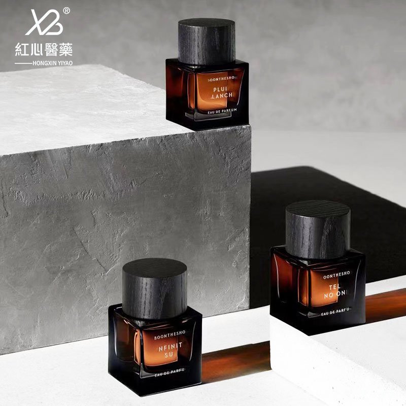 Wholesale digital Printing Luxury Popular square bottle Cosmetic bottle glass bottle with cover