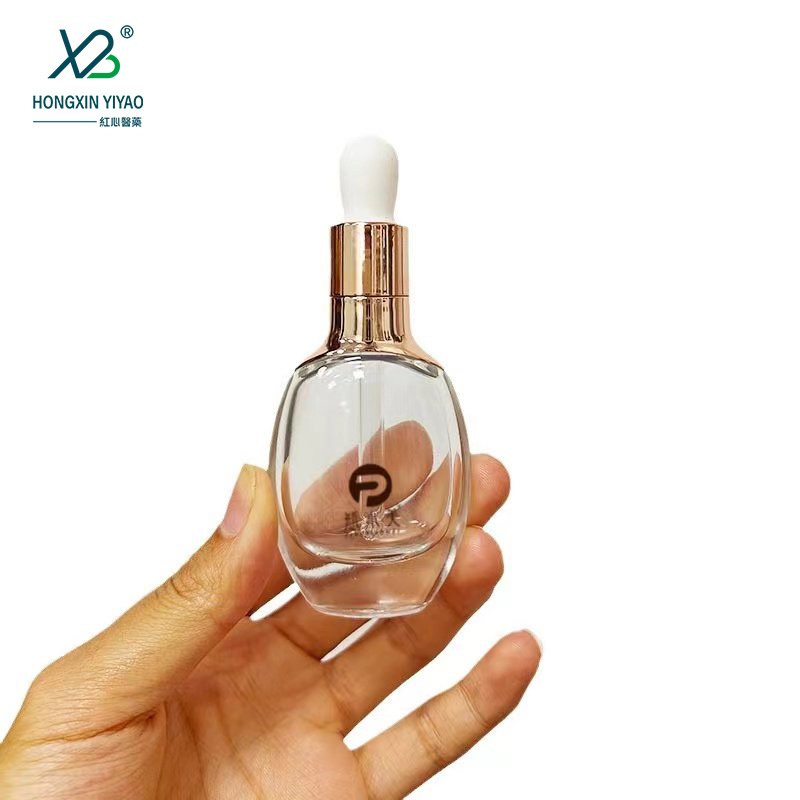 Factory stock 15ml30ml50ml100ml flat essential oil dropper subpacking bottle press lotion glass bottle