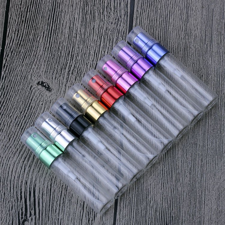 MUB Custom Empty Perfume Tube Bottle 2ml 3ml 5ml 10ml Mini Perfume Glass Bottle With Aluminum Sprayer