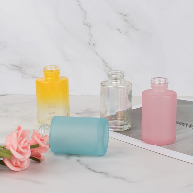Dropper Serum Amber Essential Oil Bottle Glass Custom Luxury Cosmetic Screen Printing PUMP Sprayer Glass Products Custom Color