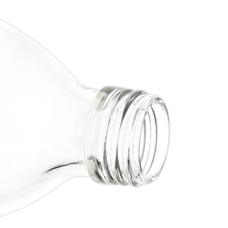 Custom Wholesale 200ml 300ml 500ml Empty Transparent Clear Boston Round Glass Water Beverage Juice Milk Bottle With Screw Cap