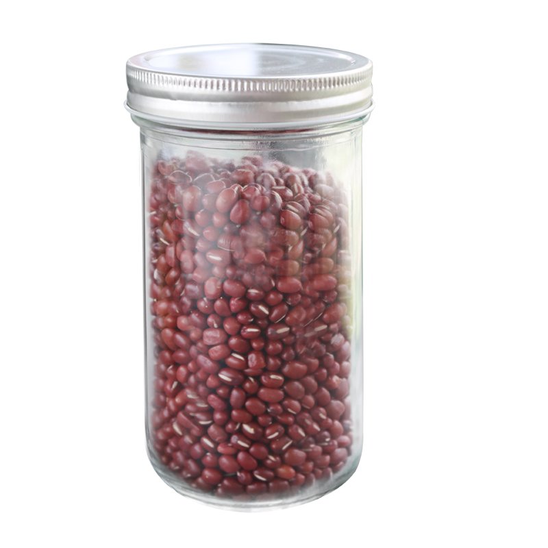 JM OEM Wholesale Custom Condiment Small Mason Food Jar 4oz 8oz 12oz Clear Glass Gallon Mason Jar With Silicone Sealing Lids