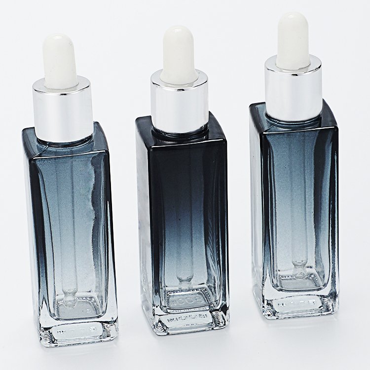 Essential 30ml glass square dropper bottle skincare packaging deodorant other packaging glass bottle