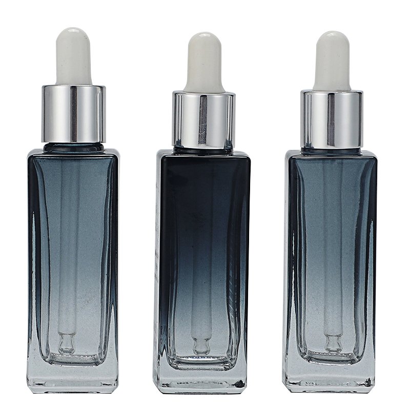 Essential 30ml glass square dropper bottle skincare packaging deodorant other packaging glass bottle