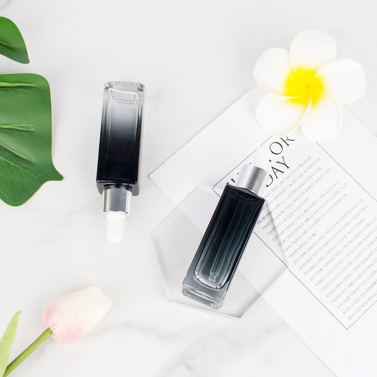 Essential 30ml glass square dropper bottle skincare packaging deodorant other packaging glass bottle