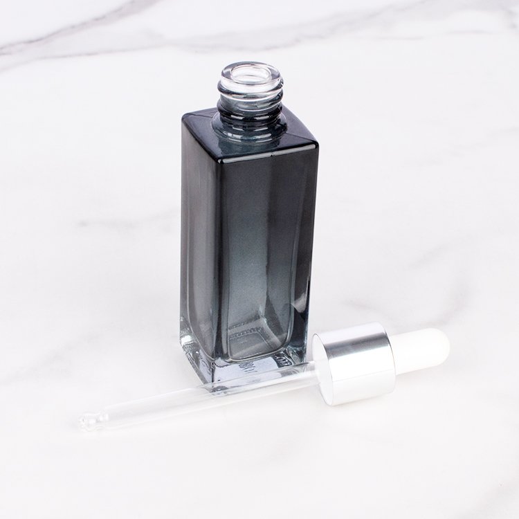 Essential 30ml glass square dropper bottle skincare packaging deodorant other packaging glass bottle