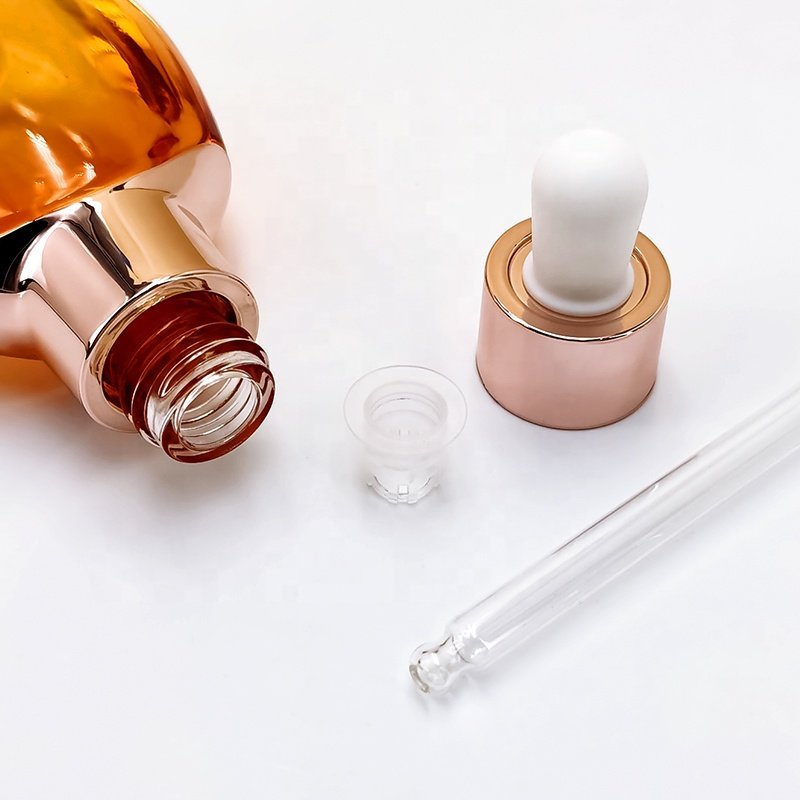 High-quality 30 50 100 120 150ML Face Cream Serum Dropper luxury gold dropper glass bottle cosmetic Packaging