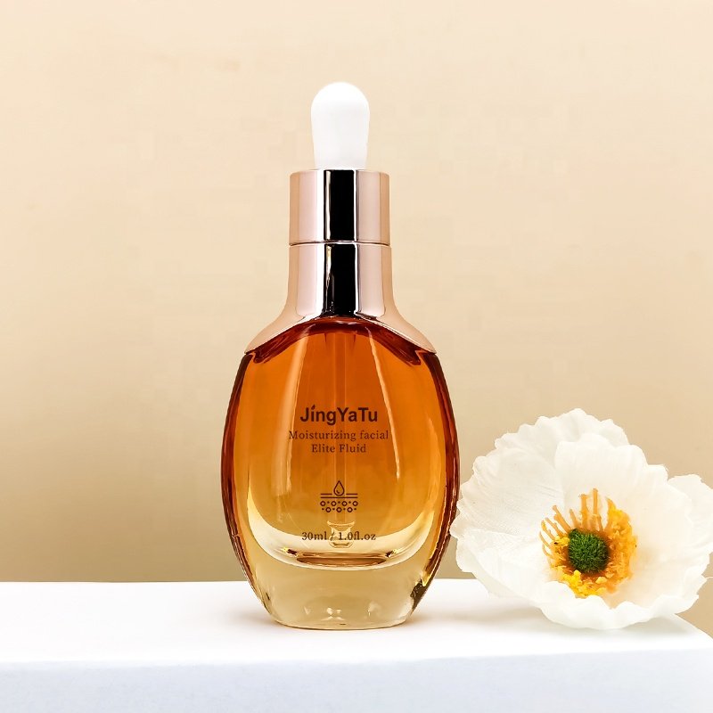 High-quality 30 50 100 120 150ML Face Cream Serum Dropper luxury gold dropper glass bottle cosmetic Packaging