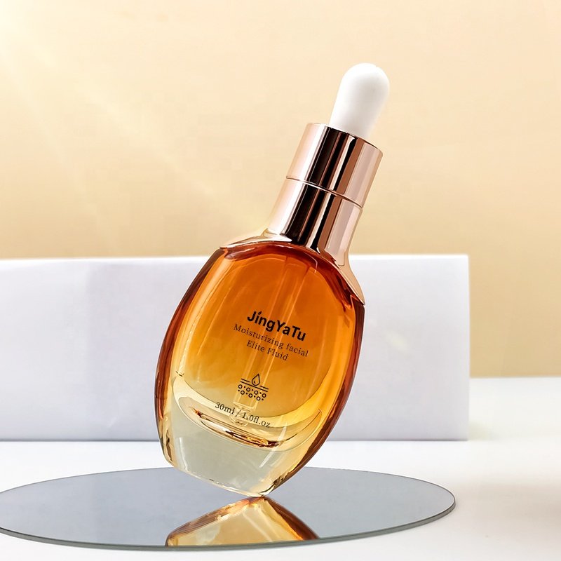 High-quality 30 50 100 120 150ML Face Cream Serum Dropper luxury gold dropper glass bottle cosmetic Packaging