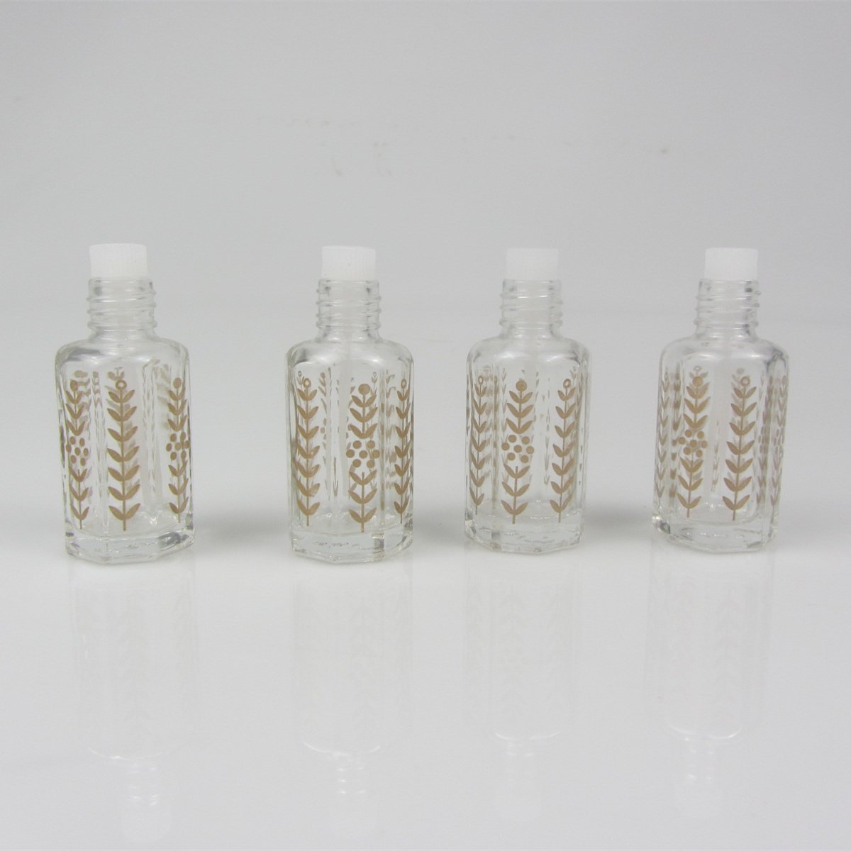 New style octagonal shape perfume 12ml empty attar glass bottles with stick