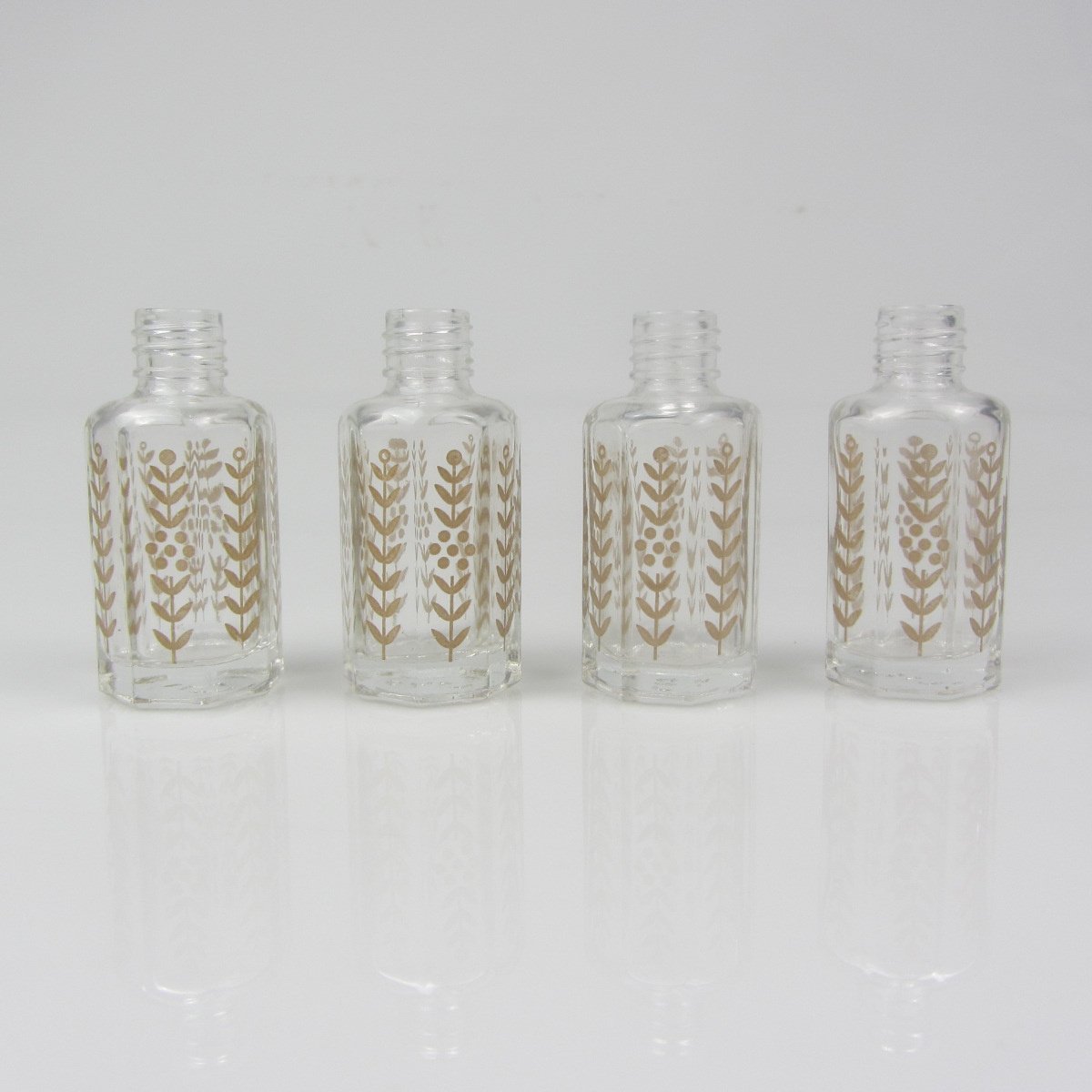New style octagonal shape perfume 12ml empty attar glass bottles with stick