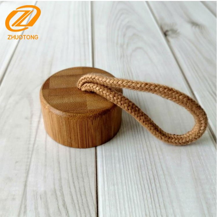 Silicone sleeve heat insulation bpa free sports glass water bottle with bamboo lid and rope