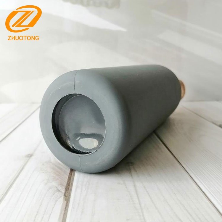 Silicone sleeve heat insulation bpa free sports glass water bottle with bamboo lid and rope