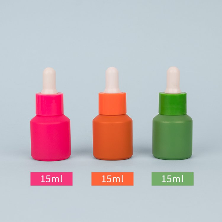 Color Dropper Glass Bottle Serum Bottle Packaging Customize Green 30ml 50ml Luxury Cosmetic Screen Printing Skin Care Cream
