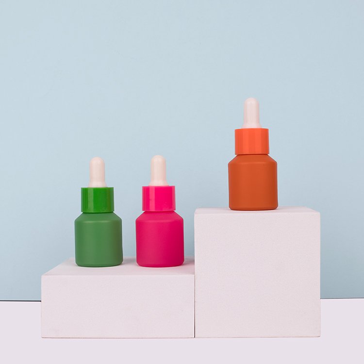 Color Dropper Glass Bottle Serum Bottle Packaging Customize Green 30ml 50ml Luxury Cosmetic Screen Printing Skin Care Cream