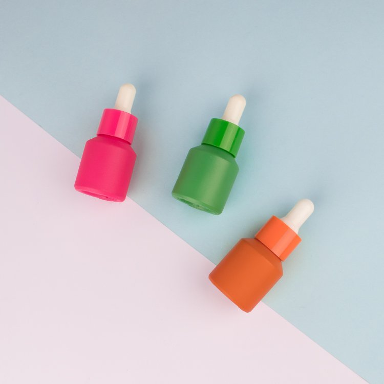 Color Dropper Glass Bottle Serum Bottle Packaging Customize Green 30ml 50ml Luxury Cosmetic Screen Printing Skin Care Cream