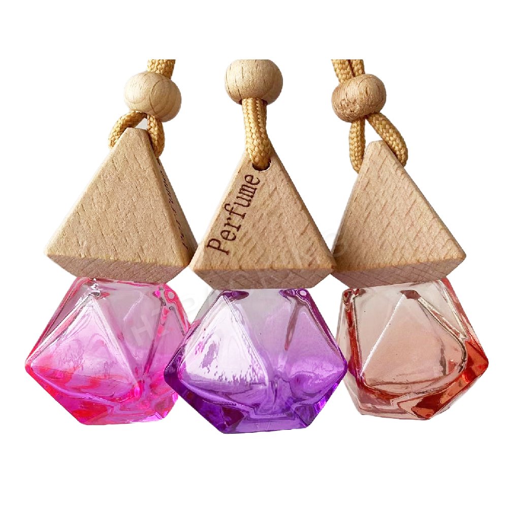 8ml Hanging Car Perfume Bottles Fragrance Diffuser Bottle Car Air Freshener Glass Essential Oil Bottle Wholesaler