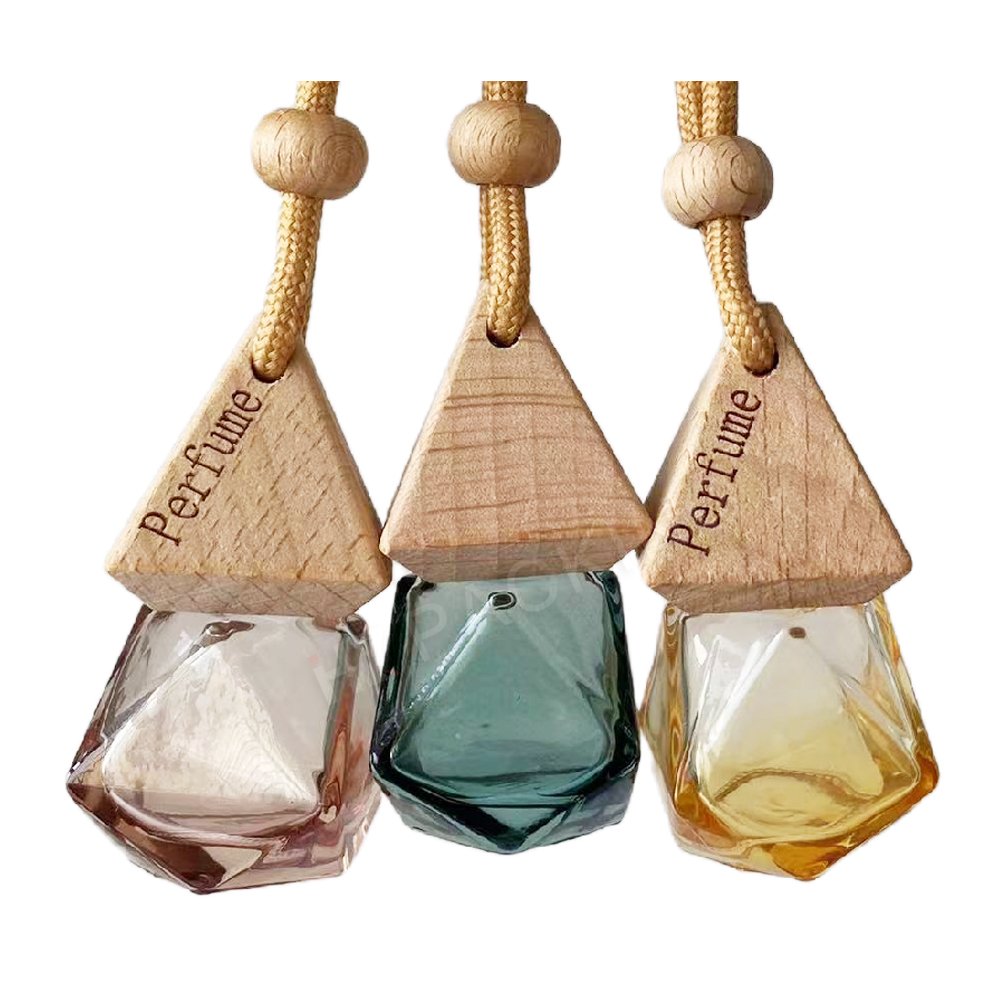 8ml Hanging Car Perfume Bottles Fragrance Diffuser Bottle Car Air Freshener Glass Essential Oil Bottle Wholesaler