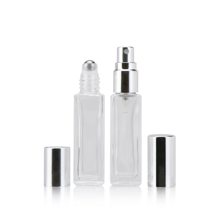 5ml 15ml 20ml roll on square bottles glass tester perfume sample glass bottle oil roller bottles 10 ml