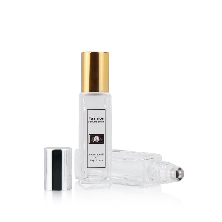 5ml 15ml 20ml roll on square bottles glass tester perfume sample glass bottle oil roller bottles 10 ml