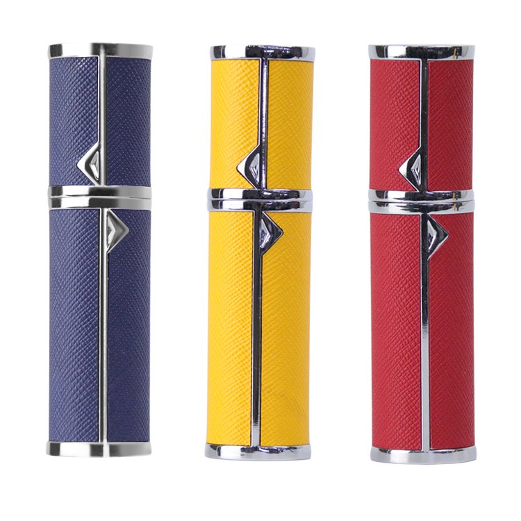 5ml Mini Travel Pocket Refillable Aluminum Empty Atomizer Spray Glass metallic aluminium atomizers for perfume