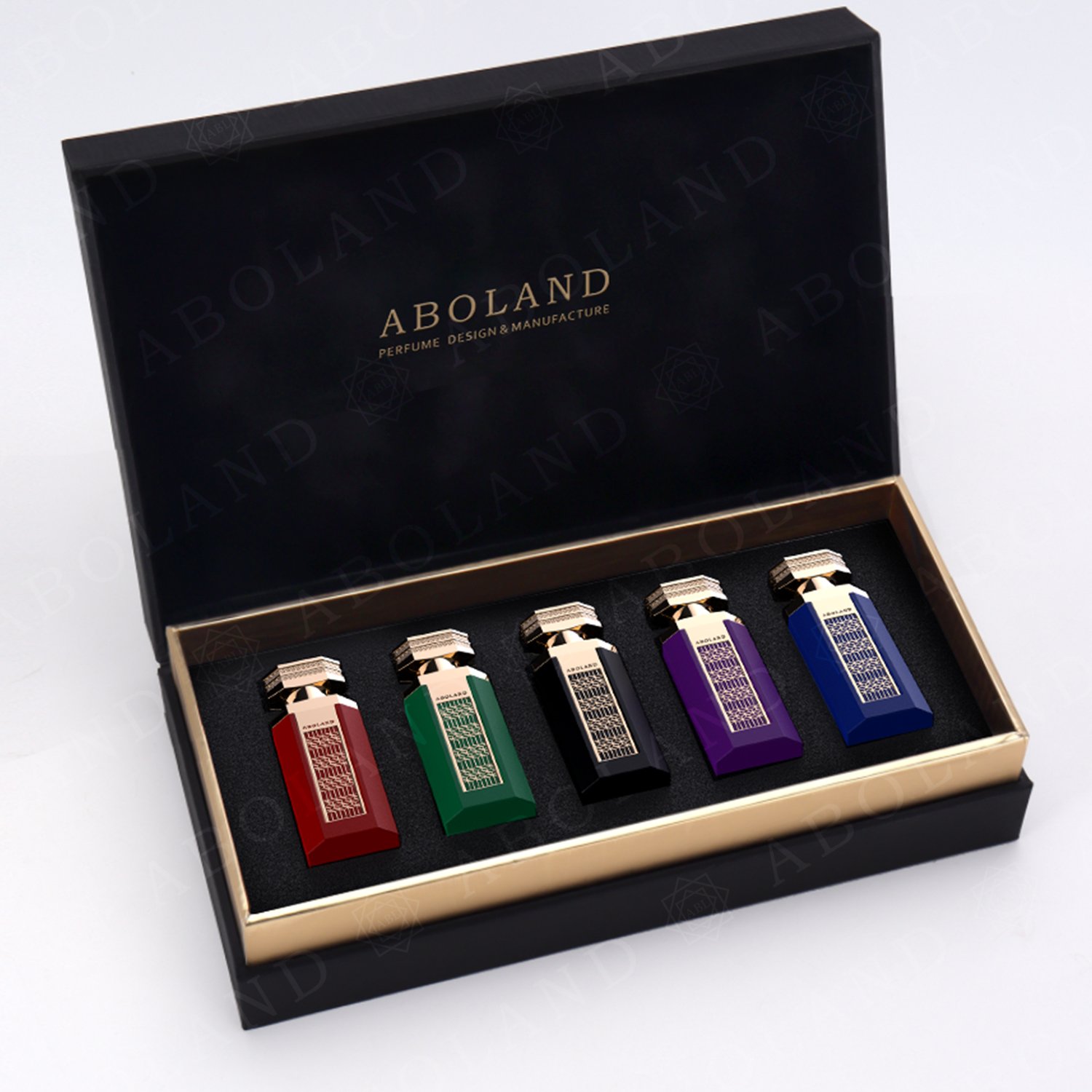 Perfume Packaging Box Golden Perfume OEM ODM Glass Bottle Empty Glass Bottle Perfume for sales