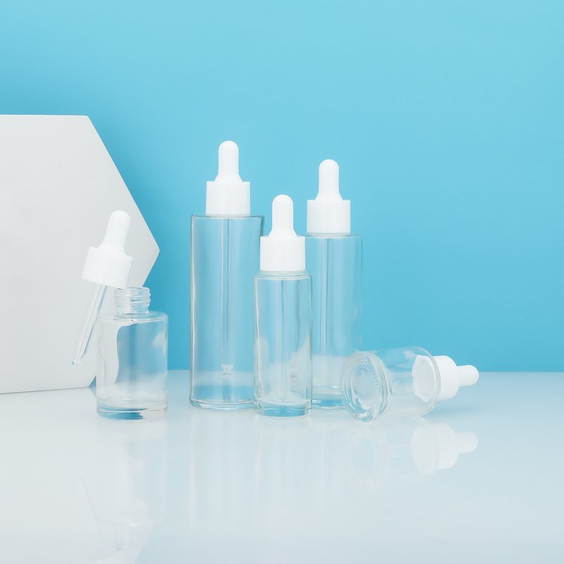 Jingtuo Empty Glass Bottle Lotion Glass Dropper Pump Bottle Custom Logo 110ml Glass Square Lotion Bottle