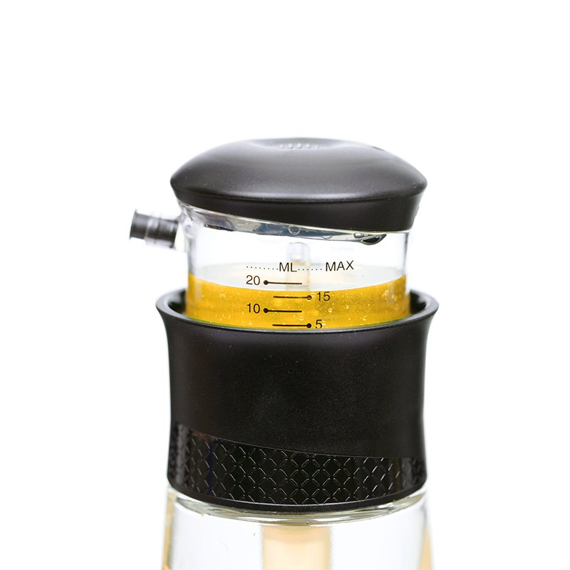 empty kitchen measured glass press and measure cooking oil container olive oil and vinegar dispenser bottle with measurement