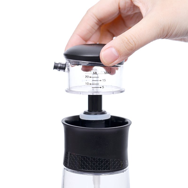 empty kitchen measured glass press and measure cooking oil container olive oil and vinegar dispenser bottle with measurement
