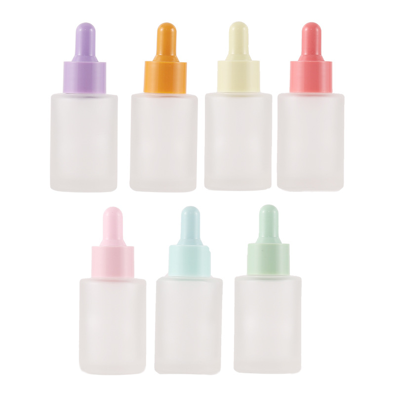 Manufacturer luxury 1oz 30 ml empty skin care serum dropper bottle gold cosmetics glass bottle