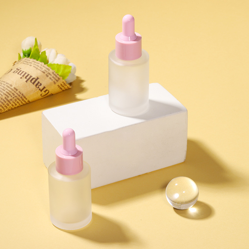 Manufacturer luxury 1oz 30 ml empty skin care serum dropper bottle gold cosmetics glass bottle