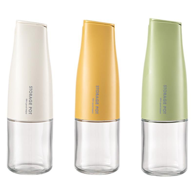 Oil bottle glass automatic opening and closing sesame oil bottle leakproof household kitchen soy sauce vinegar seasoning bottle