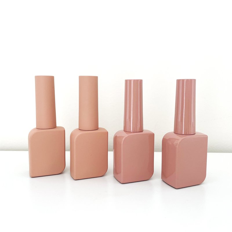 Hot Sale Black Matte White Empty 15ml Uv Gel Containers Oem Salon Products Nail Polish Glass Bottle
