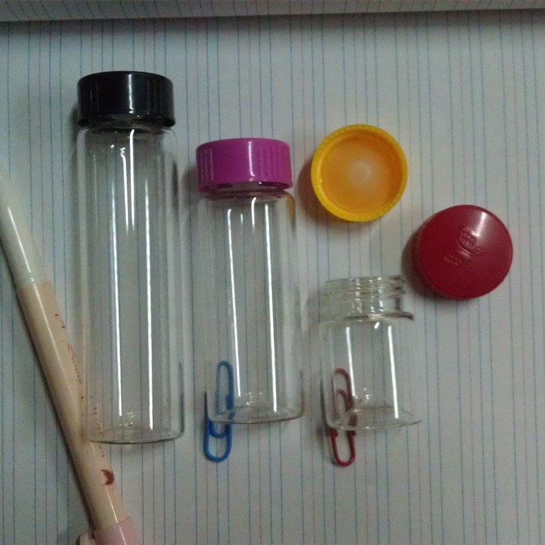 Hot Sale Glass Bottle Glass Jar Glass Vial With Butterfly Plastic Screw Top Cap