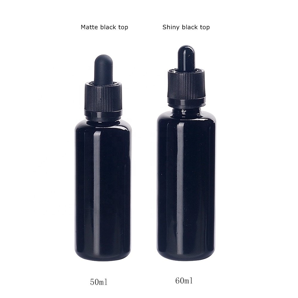 ultra violet glass bottle 100 ml 50 ml 30 ml 15 ml 10 ml black glass essential oil bottles with child proof dropper pipette