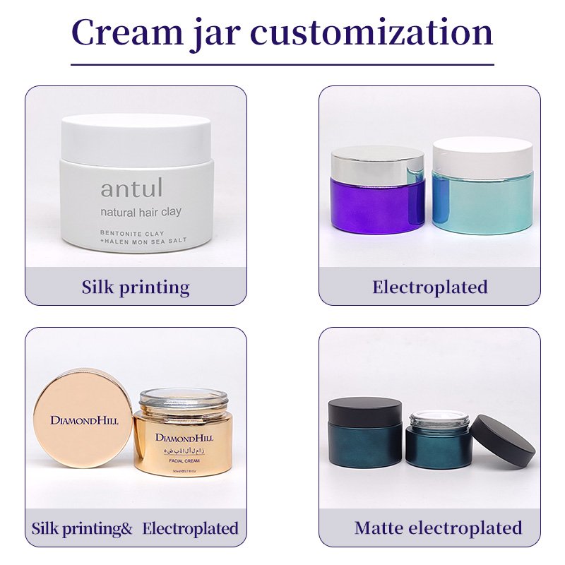 50 ml customize gold cap white pump cosmetics face oil glass bottle skincare luxury lotion container