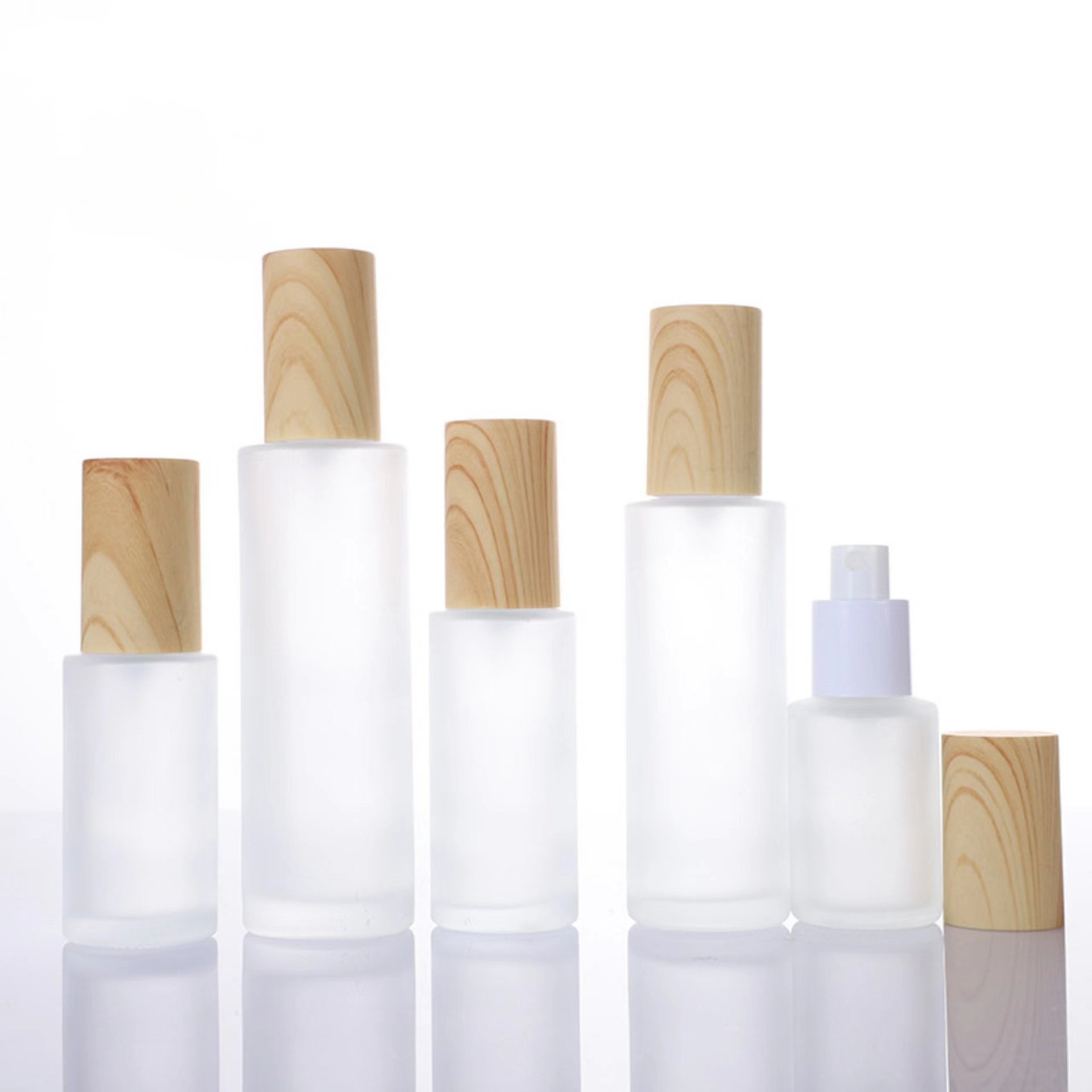 High End Various Sizes Toner Lotion Bottle Frosted Glass Bottle 20ml 30ml 40ml 50ml 60ml 80ml 100ml 120ml Lotion Bottle