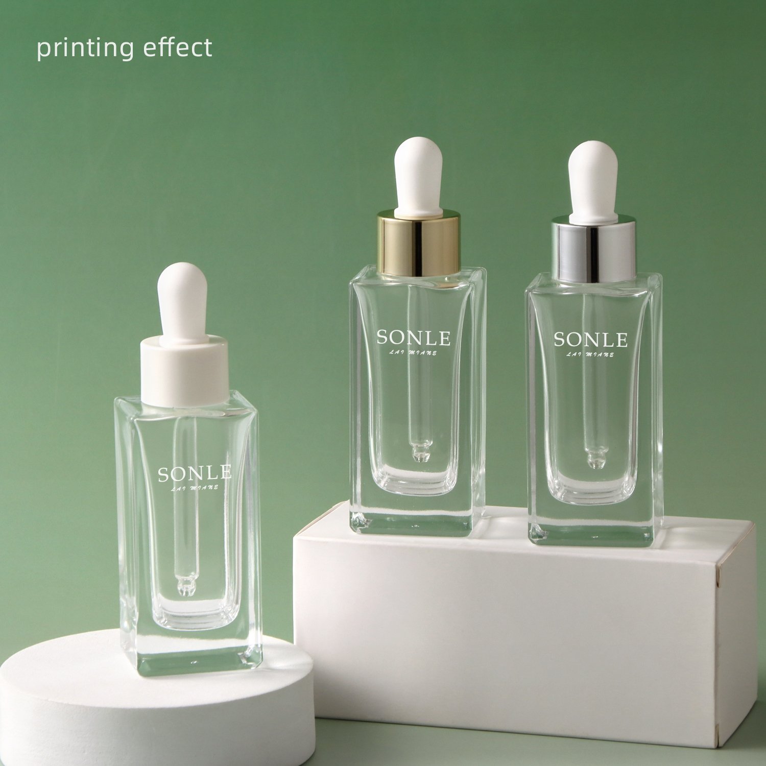 New factory direct spot cosmetic glass bottle essence bottle 30 ml glass empty bottle can print LOGO in small batches