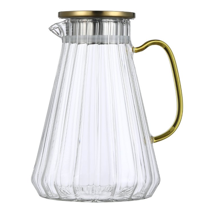 glass bottle for cold water lemon tea cup set 6 pcs drinking cup water jug glass set luxury