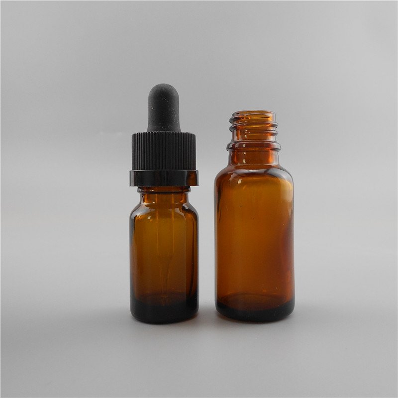 15ml 30ml Amber Glass Essential Oil Bottles Black Child Safety Caps Perfumed Serum Lotion Hand Sanitizer Stock 10ml 5ml 100ml