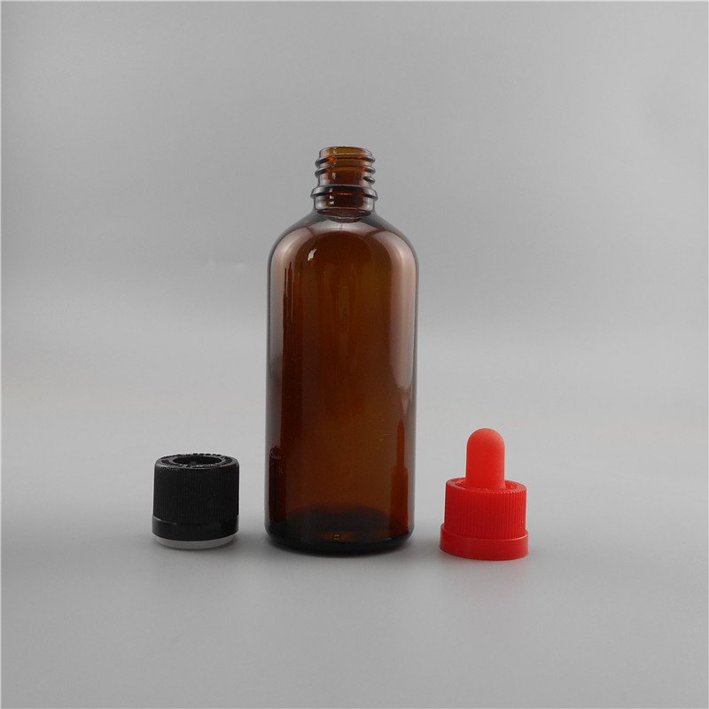 15ml 30ml Amber Glass Essential Oil Bottles Black Child Safety Caps Perfumed Serum Lotion Hand Sanitizer Stock 10ml 5ml 100ml