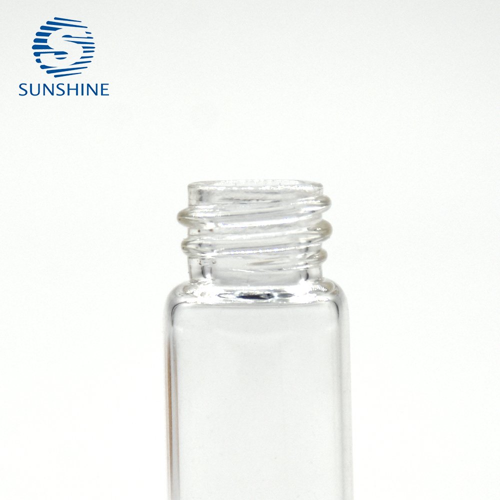 Wholesale 3ml clear and amber color screw mouth glass bottle essential oil bottle for cosmetic packing