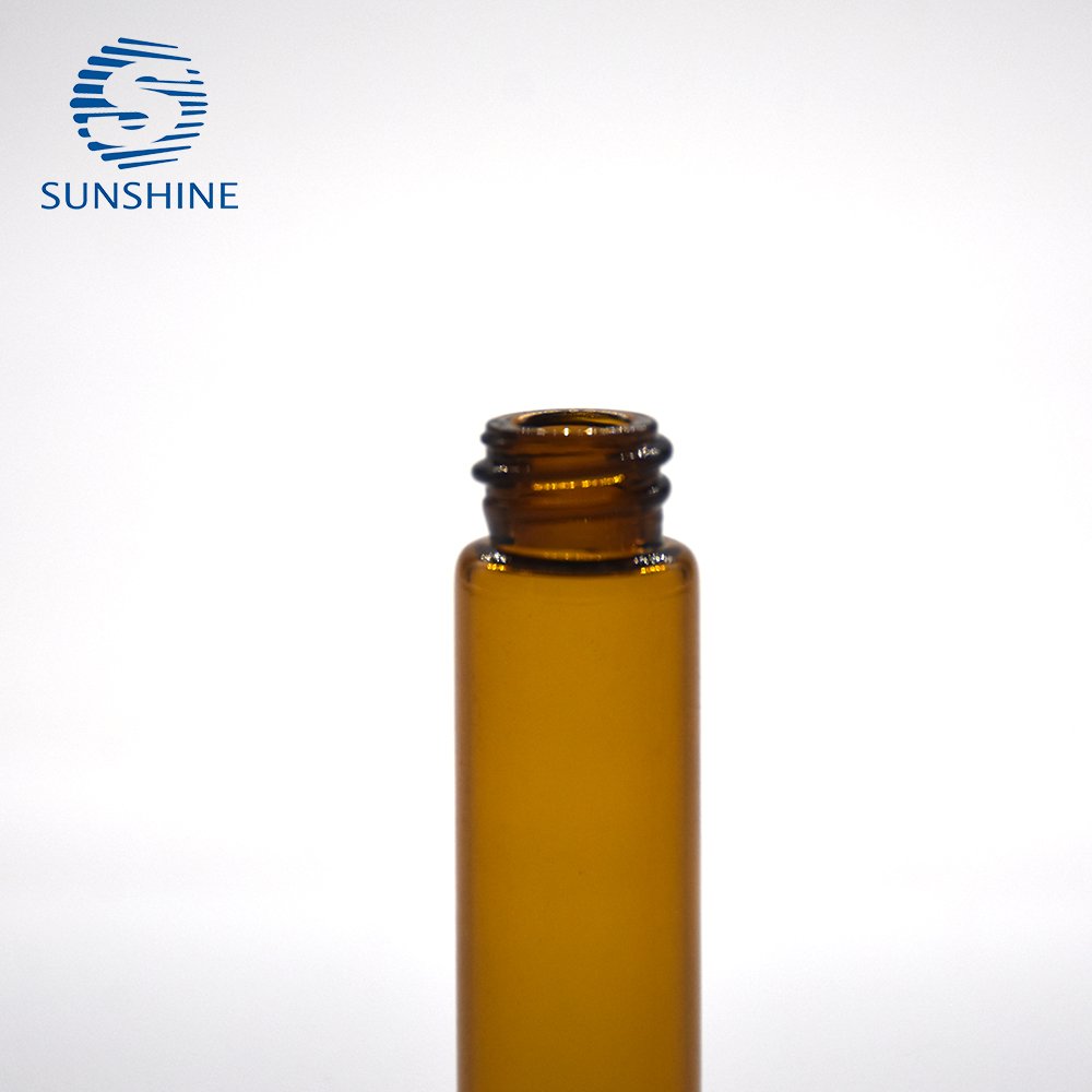 Wholesale 3ml clear and amber color screw mouth glass bottle essential oil bottle for cosmetic packing