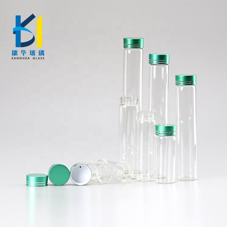 High Quality 30ml Clear Tube Glass vial with Screw Cap 100ml 60 ml Bottle Glass
