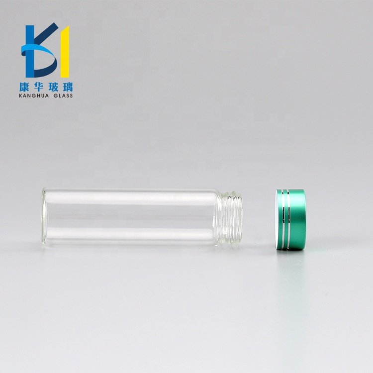 High Quality 30ml Clear Tube Glass vial with Screw Cap 100ml 60 ml Bottle Glass
