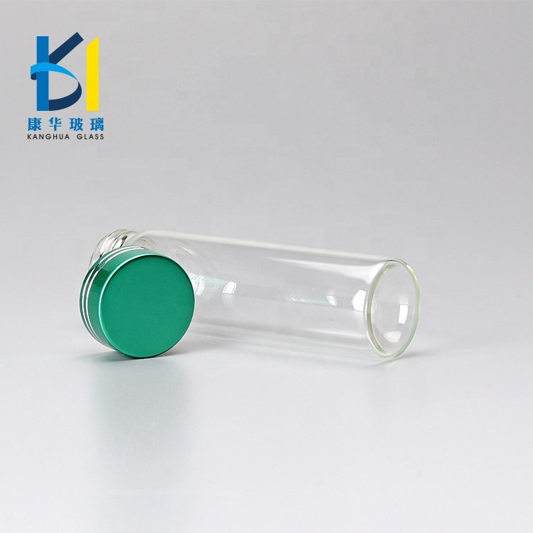 High Quality 30ml Clear Tube Glass vial with Screw Cap 100ml 60 ml Bottle Glass