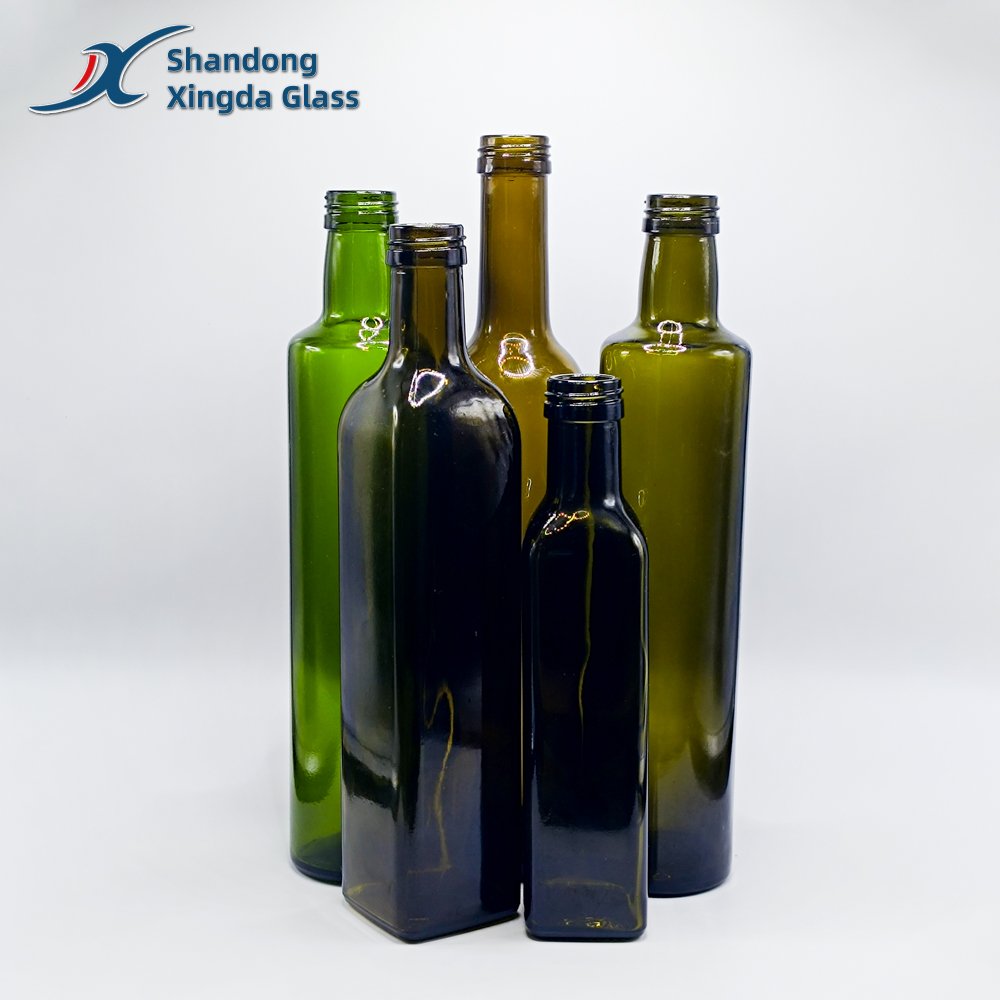 Xingda Customized Glass Bottle 750Ml 16 Oz Glass Carafe Cruets Glass Olive Oil Bottle For Dispensing Cooking Oils Manufacturer