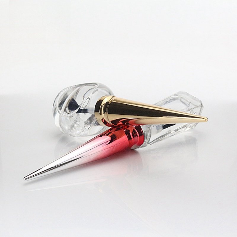 High quality 10ml, empty nail polish glass bottle with brush caps, nail oil bottle wholesale pointed cap