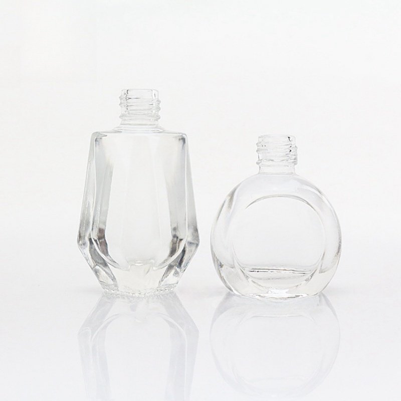 High quality 10ml, empty nail polish glass bottle with brush caps, nail oil bottle wholesale pointed cap