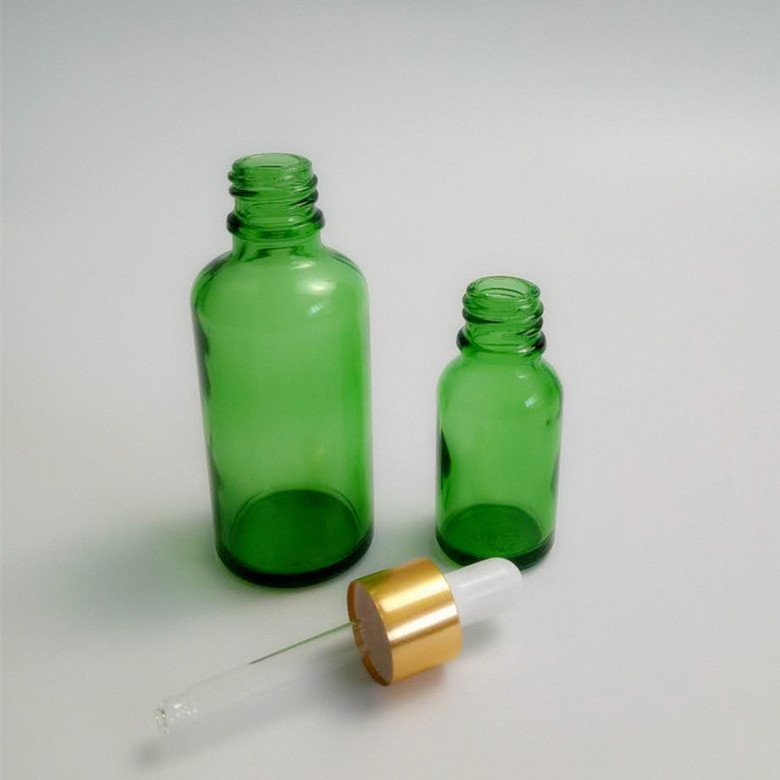 cheap 5ml 10ml 15ml 20ml 30ml 50ml 100ml green glass dropper bottle essential oil bottles